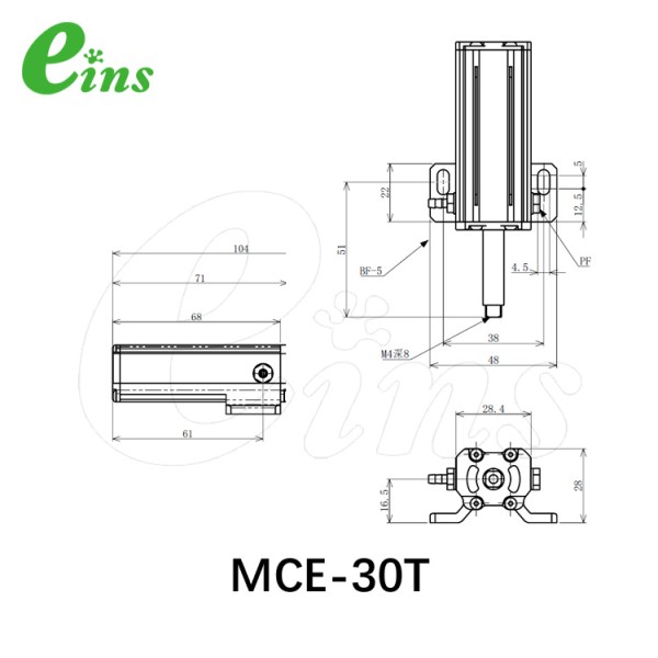 微型气缸-MCE30ST(压入)